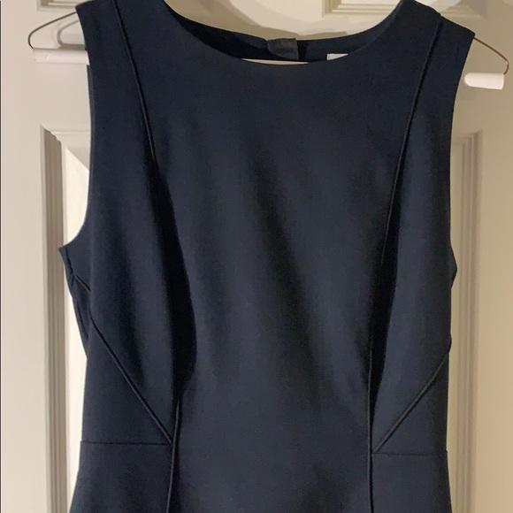 Navy Sheath Sleeveless Dress - Picture 2 of 6